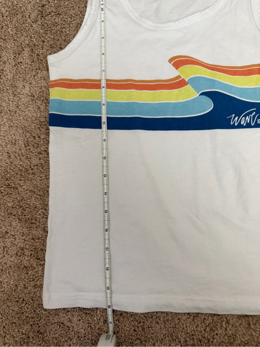 IDEXE Boys Graphic Wave Tank Top White Size 8/9 (134cm) - Picture 8 of 8